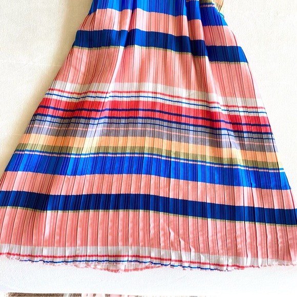 NWT FoxieDox Anthropologie Striped Pleated Shift Dress - Picture 8 of 16